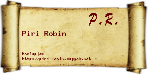 Piri Robin névjegykártya